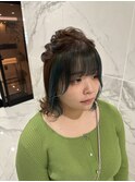 グリーン×ベージュ