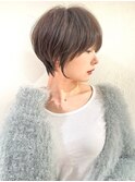 ショートボブ髪型30代40代50代前髪あり前髪なし面長丸顔【荒牧】