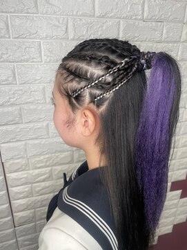 アメジスト(amethyst) ブレイズヘア/編み込み/コーンロウ/エクステ/ダンス
