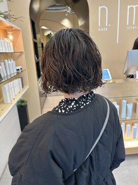 エヌ ドット ヘアープラス ミラクルヘアー(n. HAIR) ミニボブ×ウェーブパーマ