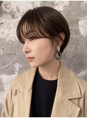 【sheta 三畑賢人】黒髪小顔ネビージュフェザーショート