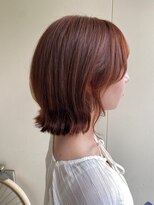 カシェ リタ ヘアー(CACHE'&RITA HAIR)&nbsp;顔まわりカット○レイヤーボブ○オレンジヘア○オレンジブラウン