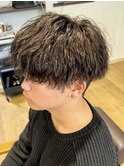 ツイストスパイラルメンズパーママッシュカットバーバー眉毛