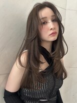 サイン 渋谷(SIGN) 韓国ヘアざくざくレイヤーカット髪質改善グレージュブリーチ無し