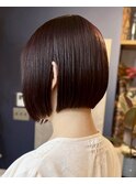 大人美人愛されワンカラー前下がりボブブラウンカラー清楚系