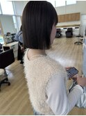 切りっぱなしボブ　酸性ストレート