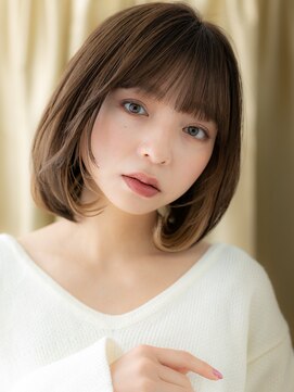 カバーヘア ブリス 戸田公園西口店(COVER HAIR bliss) イヤリングカラー大人可愛いワンカールボブY戸田公園20代30代