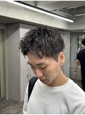 刈り上げアップバングスパイキーショートパーマスパイラルパーマ