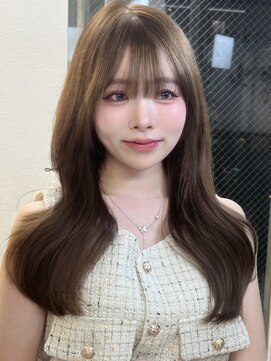 アイトーキョーエス 渋谷(AI TOKYO S) ブリーチなしダブルカラーオリーブベージュ透明感ミディアム渋谷