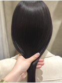 黒髪ストレートロングレイヤーミディアム髪質改善ストレートヘア