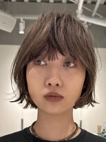 テクネ 天神大名(techne) 天神大名顔周りレイヤーカットミディアムボブタッセルボブパーマ