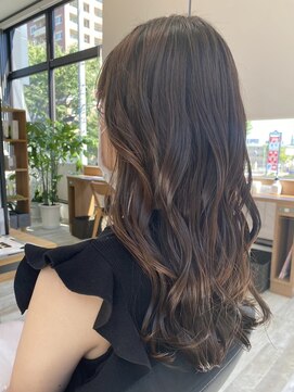 アトリエコア(Atelier Coa) 太白区ブリーチなしダブルカラー顔周りレイヤーカット髪質改善
