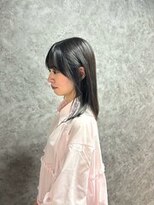 ザ シーワークス ときわ台店(THE Cworks)&nbsp;髪質改善/ミディアム/艶髪/ダークグレージュ/切りっぱなし