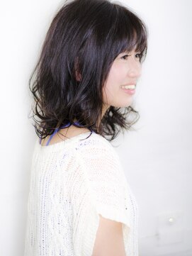 アビーヘア 市川店(abie hair) ツヤ感ラベンダーアッシュxセミディスタイル