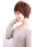 似合わせ小顔カットでナチュラル爽やかショート (北澤)