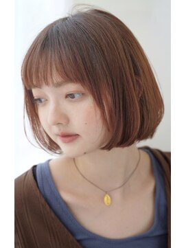 トリッカ 銀座(tricca) ナチュボブ/抜け感ピンクプラチナ/シンプルボブ