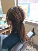 ハーフアップ