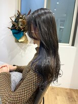 リアントウキョウ(Lian.Tokyo)&nbsp;（LianTokyo 山崎）くすみブルー×ダークアッシュ×ウェーブ