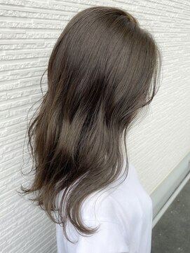 セットアップ 岡山北長瀬店(SET-UP) オリーブベージュ グレージュ 透明感 波巻きゆるミディ