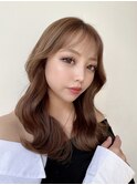 10,20代☆シアーベージュ×シースルーバング