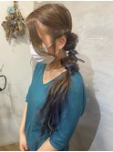 サイド編みおろしアレンジ