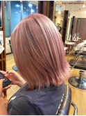 切りっぱなしボブ/エアリーロング/美髪/ピンクブラウン[船橋駅]