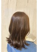 ネオウルフ×ベージュカラー　ミディアムヘア