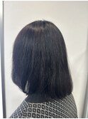 肩につくかなくらいの楽なボブ