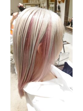 プールブー ネクスト(Pour Vous NEXT) アンブレラカラー　ホワイト×ホワイトピンク