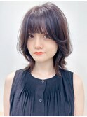 say.メルティカラーフェミニン似合わせウェーブミディアムボブ