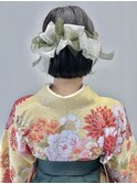 卒業式、成人式可愛い♪リボンアレンジショートボブヘアアレンジ
