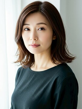 ミレット 竹ノ塚東口店(miret) 外ハネミディアムボブ×ブラウン