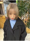 セミロングアンブレラカラーミニウルフショートウルフ前髪50代