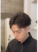 大分ツイストスパイラルパーマメンズマッシュ刈り上げレイヤー