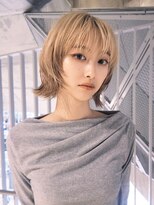 アルバム 銀座(ALBUM GINZA)&nbsp;ボブミルクティーハイトーンダブルカラーブリーチ_F40774