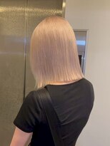 ベレーザ 渋谷神南(Beleza)&nbsp;16858ブリーチダブルカラーミルクティーベージュミニマルボブ