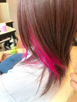 シエルブルー(ciel bleu)&nbsp;イヤリングカラーピンク　ミディアムレイヤー