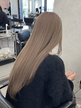 【ミルクティーグレージュ/全頭ブリーチ】しまゆー