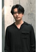フェザーパーマ サイドパート 毛流れパーマ