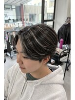 ナンバー 竪町(number+) メンズカット◎外国人風バレイヤージュカラー