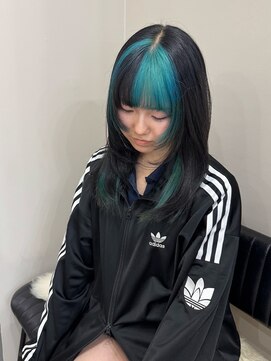 ソワンドゥブレスシエン 堀江店(soin de brace CIEN) レイヤー×デザインカラー×ターコイズカラー