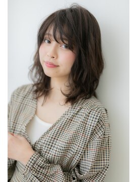 カバーヘア 上尾西口店(COVER HAIR) 黒髪抜け感くせ毛風ゆるふわエアリーミディY上尾20代30代40代