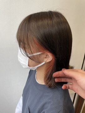 アン(Hair make un) ブラッドオレンジカラー