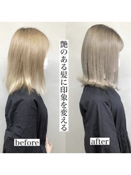 ジーナ 新宿(Zina) 【Zina 新宿】髪質改善＊ホワイトブリーチ＊ミディアム