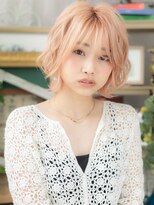 カバーヘアアンドスパ ブリス 浦和(COVER HAIR&SPA bliss)&nbsp;外国人風ピンクベージュ小顔シースルー前髪a浦和10代20代30代