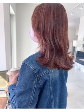 ザワン(the one .) 【the one.】ピンクベージュのハイライトカラー　-HIROMI-