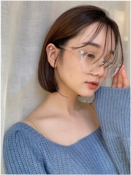 ロンドシェリ 仙台(Lond Cheri) フェイスレイヤー お顔周り 斜め斜めバング ボブ 髪質改善