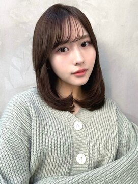 ミラリー トウキョウ(Mirareee Tokyo) 20代30代40代◎前髪パーマグレーベージュレイヤーロング黒髪