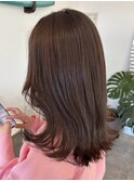 20代・30代・40代ミルクティーベージュ×レイヤーセミ