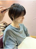 *滝田*透明感秋色マロンブラウンショートボブカット20代30代40代